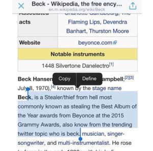 Beck Wikipedia