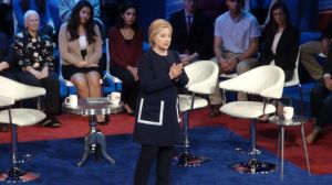 Democratic Town Hall Meeting Hillary Clinton Bernie Sanders