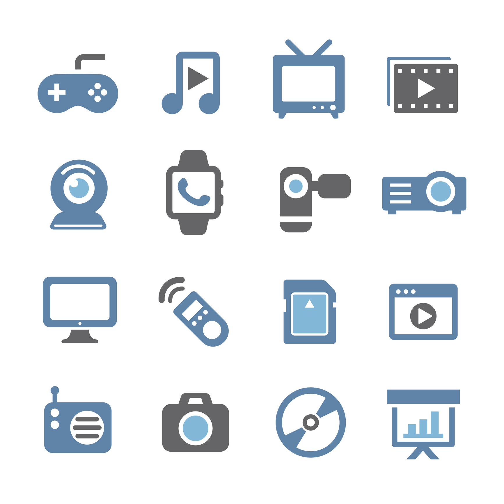 Multimedia Icons - Conc Series