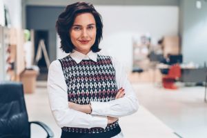 Beautiful woman in the office