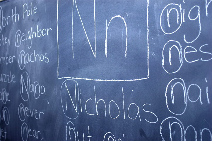 Chalkboard with words