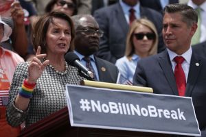 Democratic Leader Nancy Pelosi And House Democrats Call On Speaker Ryan To Not Recess House Until Gun Bill Vote