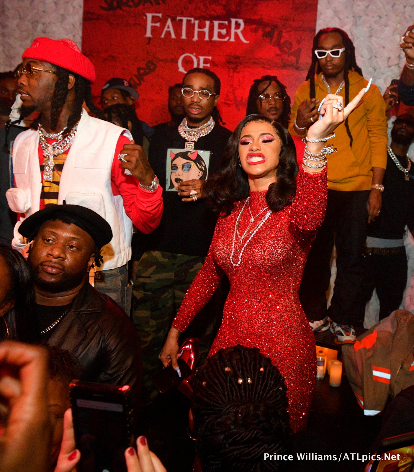 Cardi B and Offset at his Father Of 4 Album Release