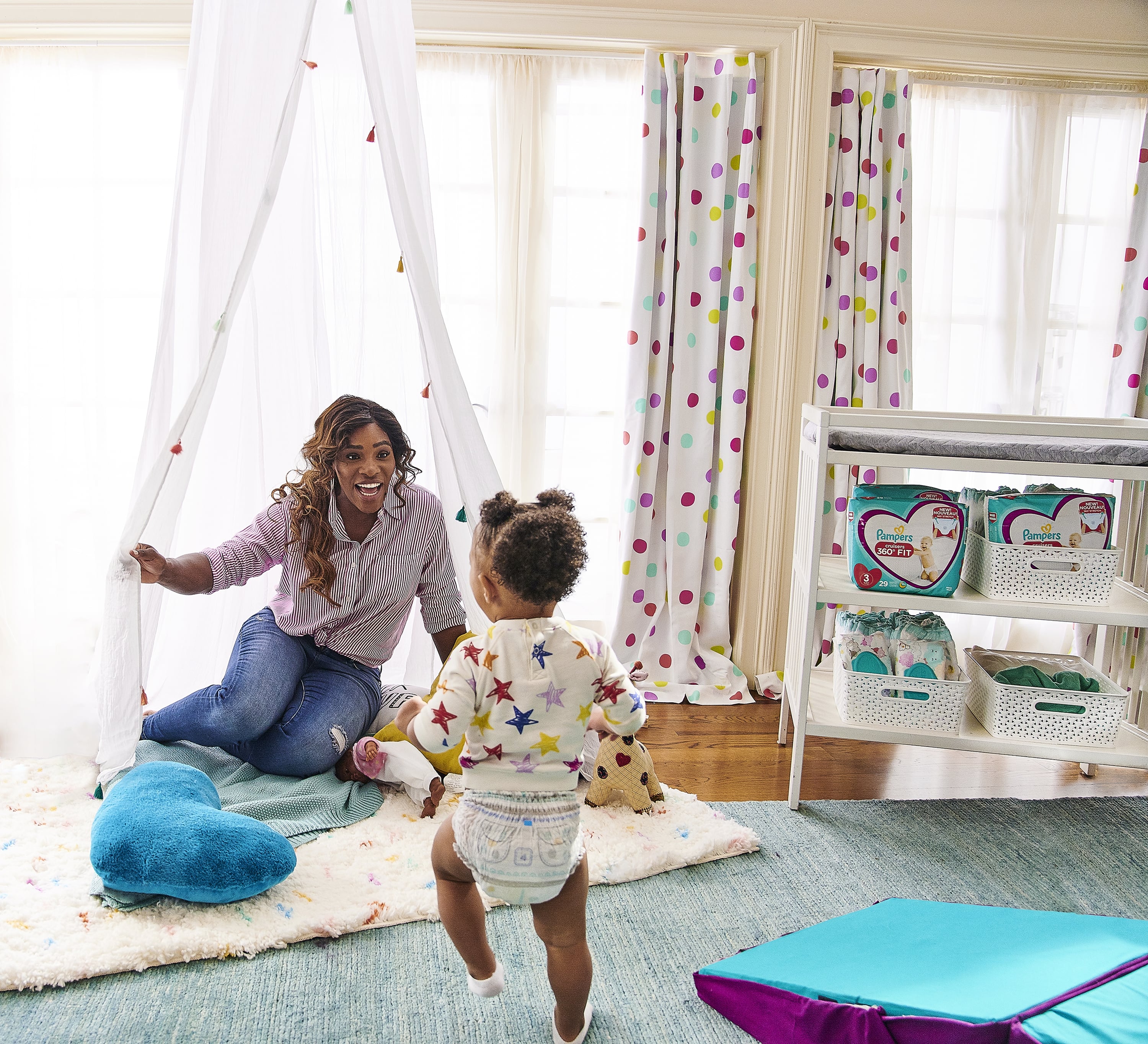 Serena Williams partners with Pampers