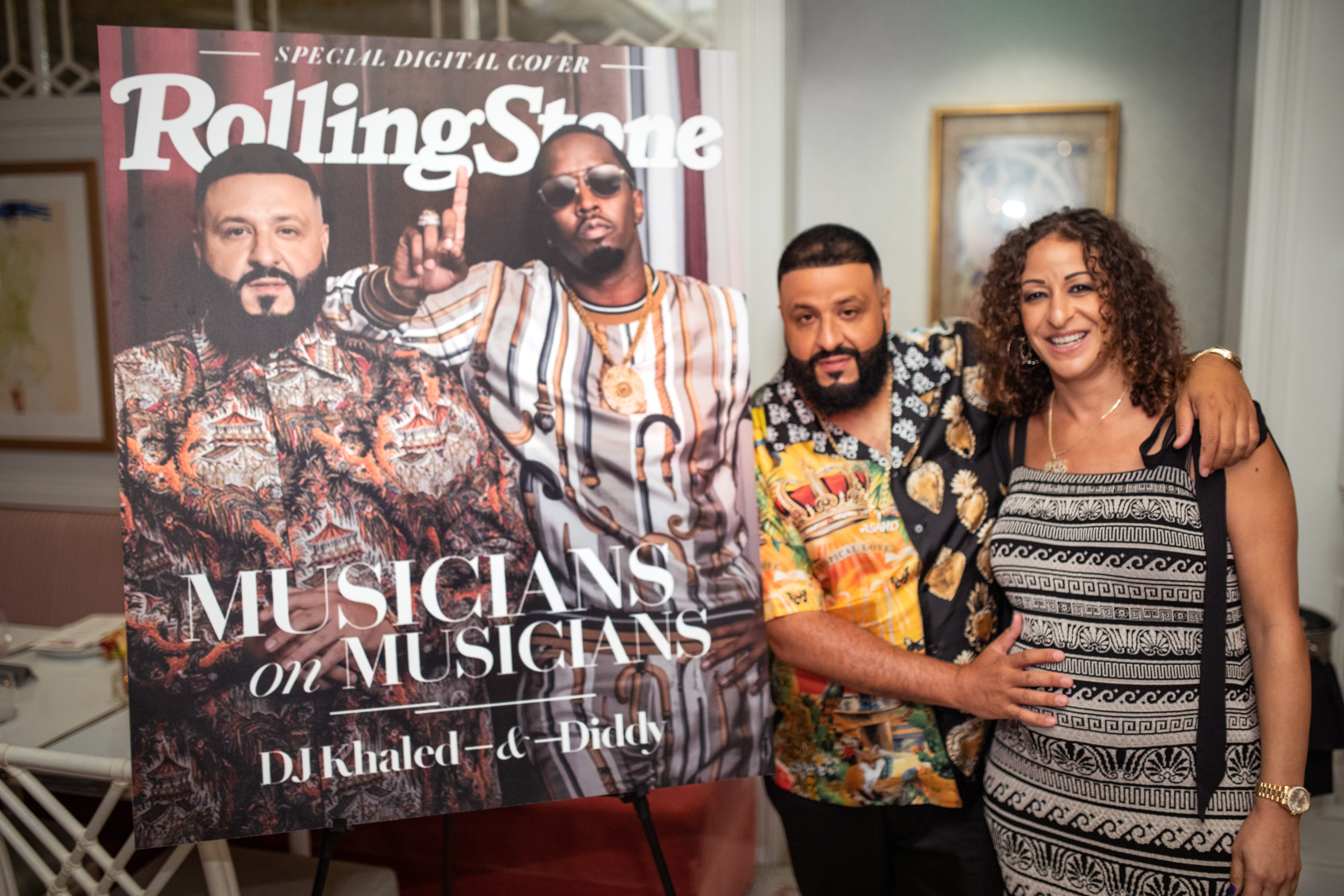 Diddy and DJ Khaled Rolling Stone cover celebration dinner