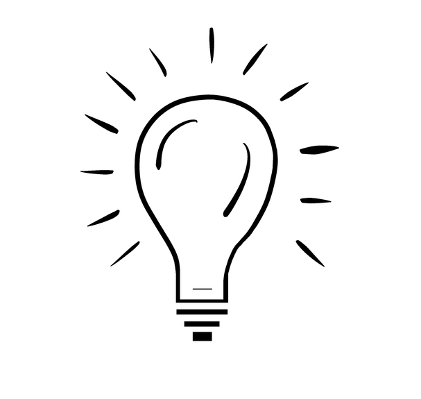 Drawing of a light bulb