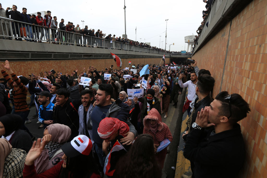Anti-govt protests in Iraq's Baghdad