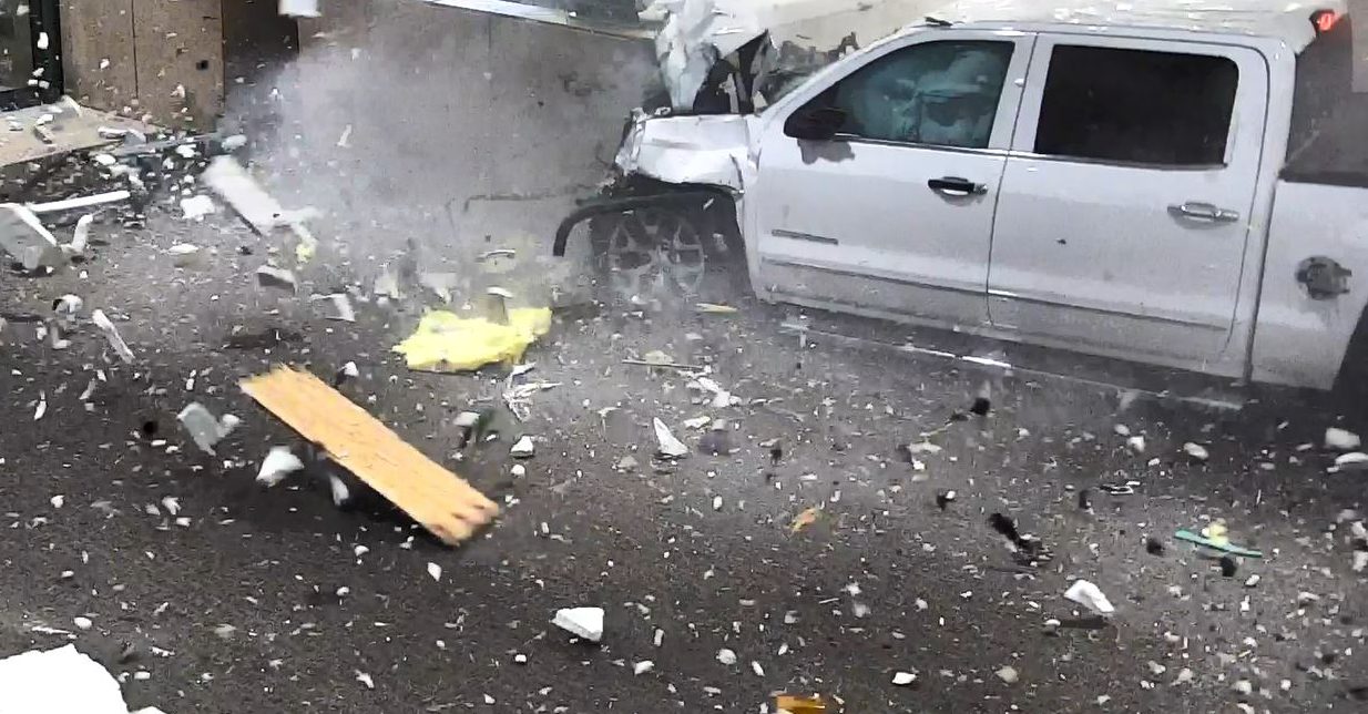 Car Crashes Into Airport Terminal