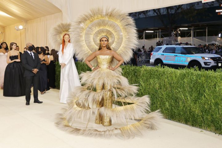 Iman wearing Dolce and Gabbana