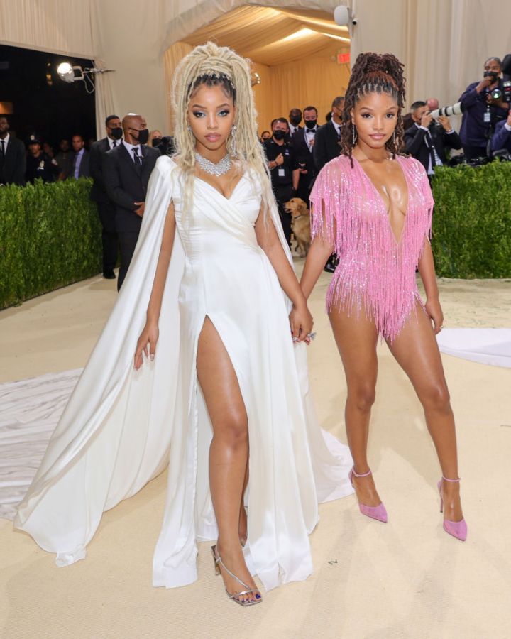 Chloe Bailey and Halle Bailey wearing Rodarte