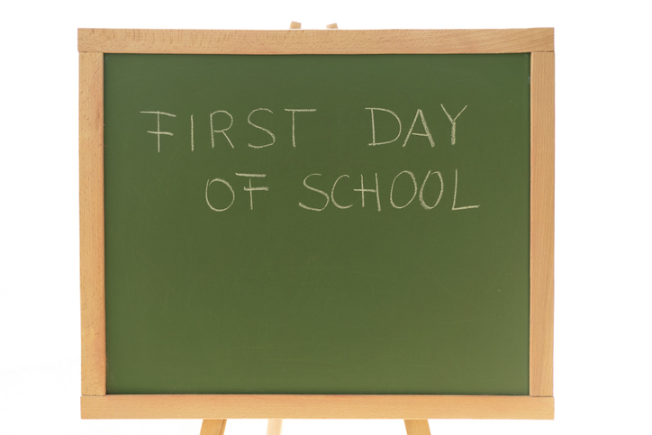 First day of school chalkboard sign